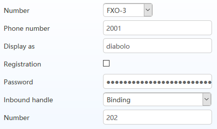 Configuration des ligne externes