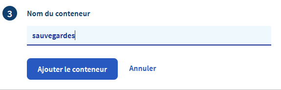 Nom du conteneur