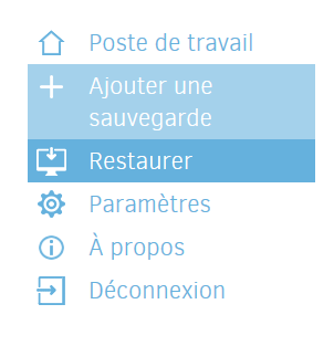 Ajouter une sauvegarde, dans le menu