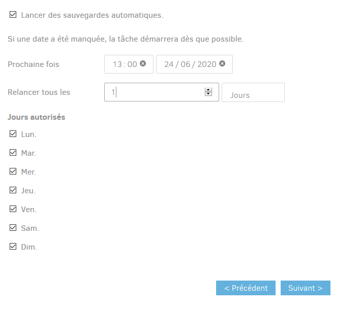 Automatisation des sauvegardes