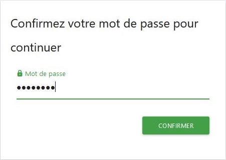 Vérification XSRF et confirmation