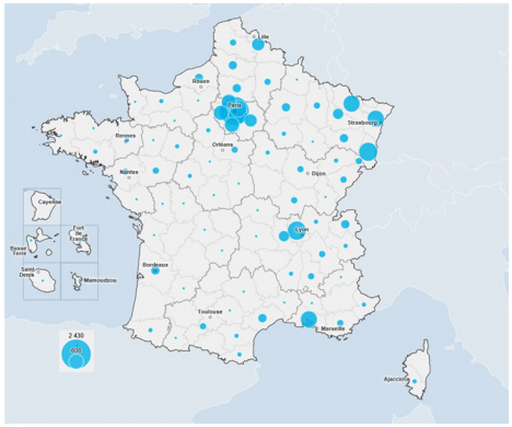 Hospitalisations pour COVID-19 le 31/03/2020