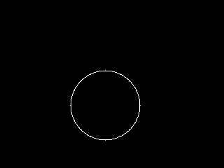 Circle of the second example