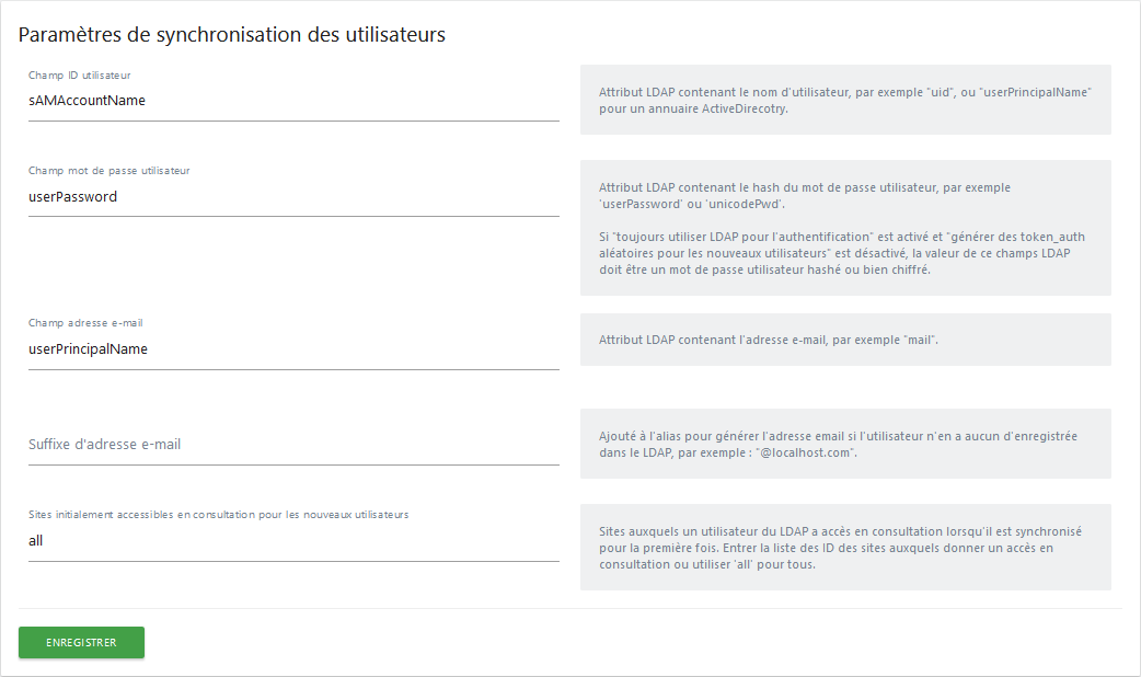 Synchronisation des utilisateurs