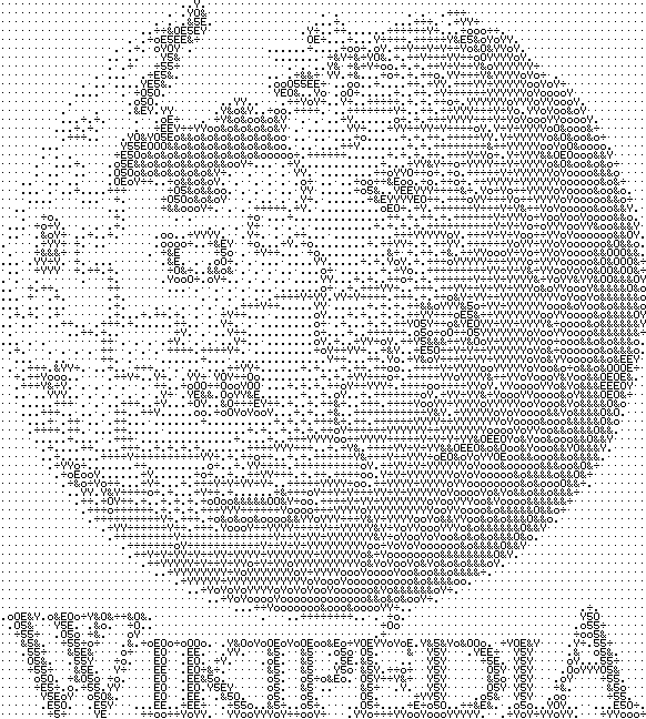 Logo de Wikipedia en ASCII