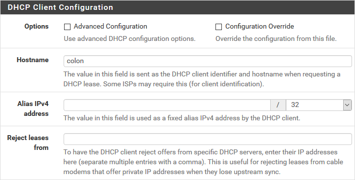 Configuration du nom d’hôte