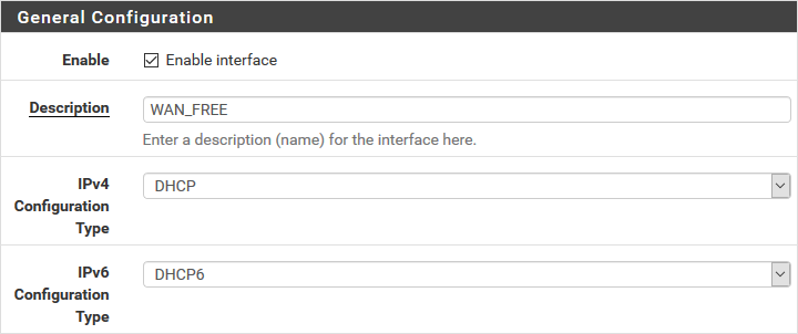 Configuration d’une interface