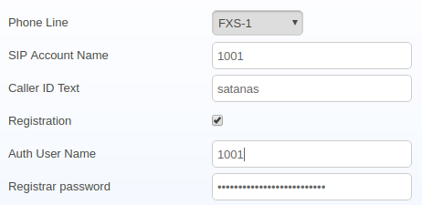 Configuration des lignes internes