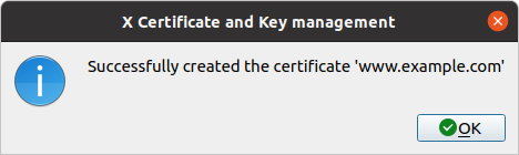 Certificate have been created
