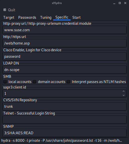 Configuration de l’adresse à laquelle se connecter