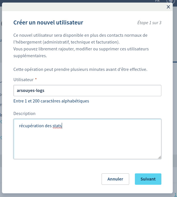 Configuration de l’identifiant