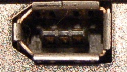 A FireWire port